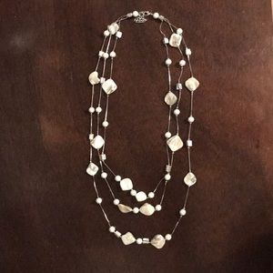 Mother of Pearl & Pearl Bead Necklace